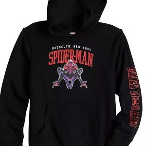 Boys Spiderman Long Sleeve Graphic Hoodie NWT